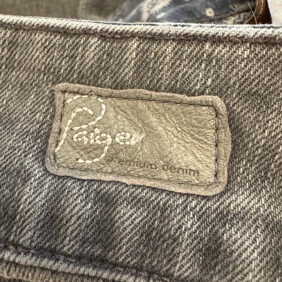 Paige Double Button Skinny Leg Med Rise Denim Jeans Gray 29 - Picture 4 of 12